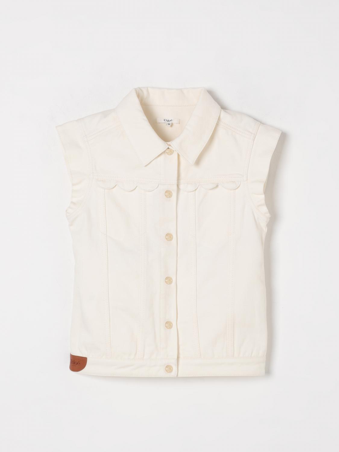 Chloé Jacket Kids Color White In White