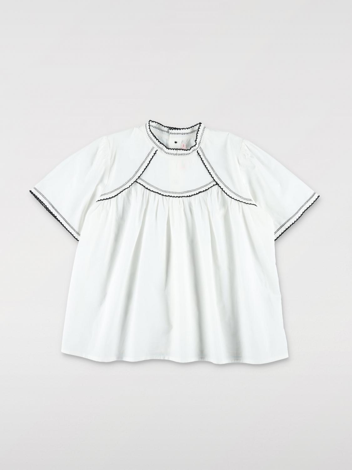 Shop Bonpoint Shirt Kids Color White In Weiss