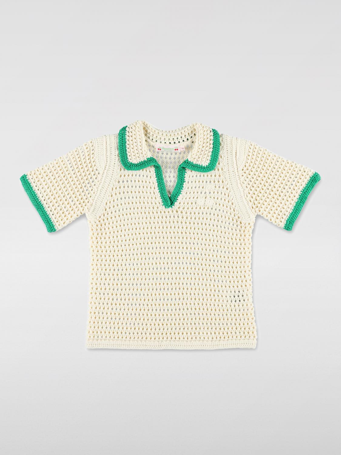 Bonpoint Elanita Sweater In Ivory/green In White