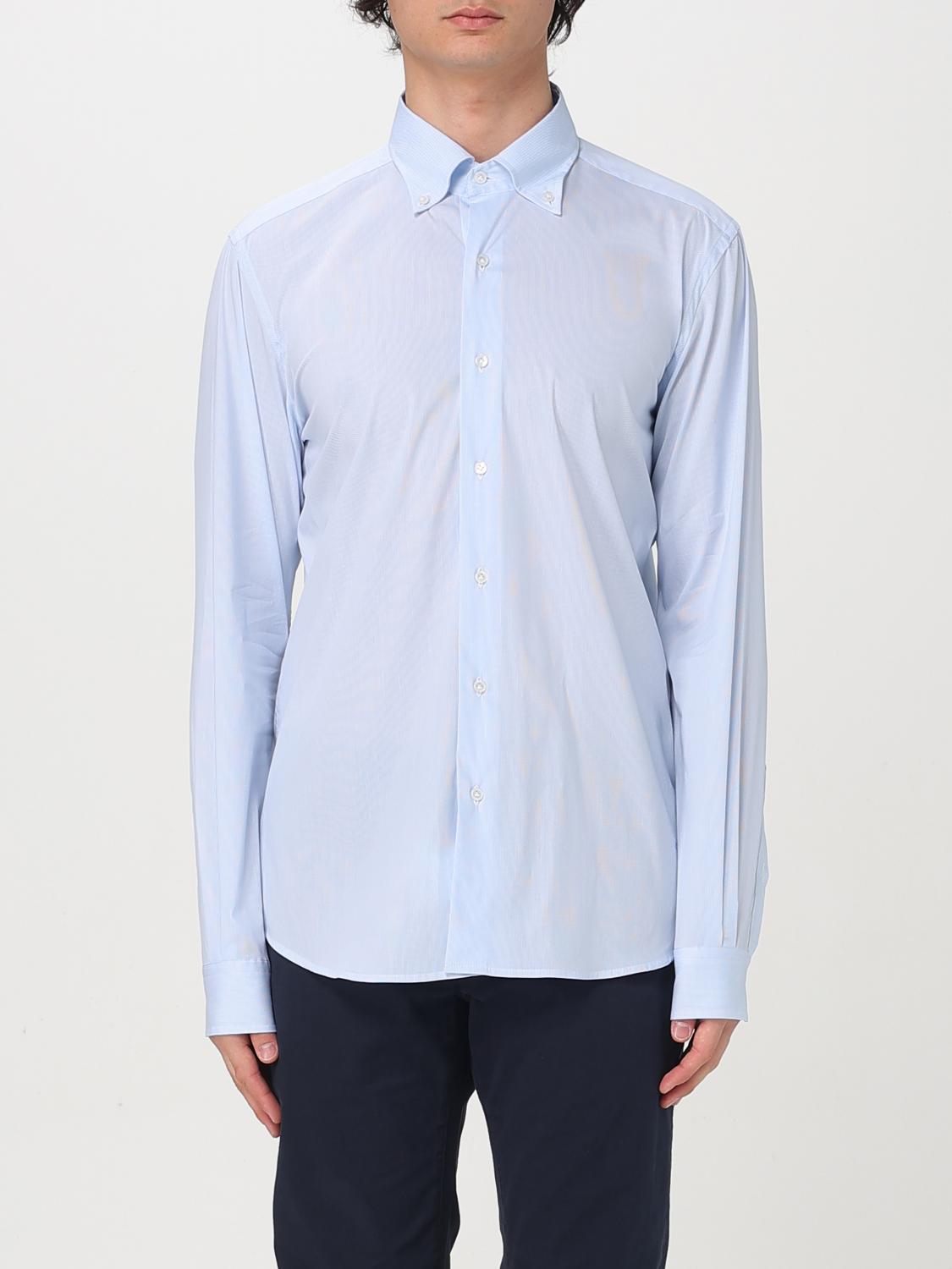 Fay Button-down Shirt In Gnawed Blue