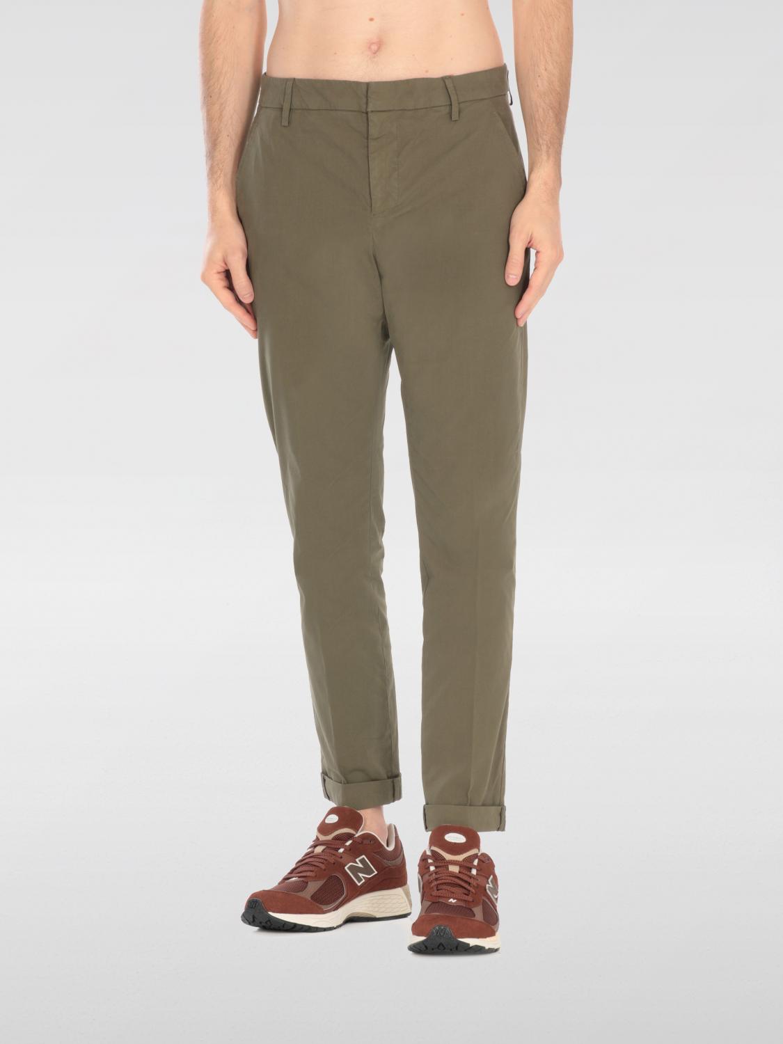 Dondup Cotton Trousers In Gray