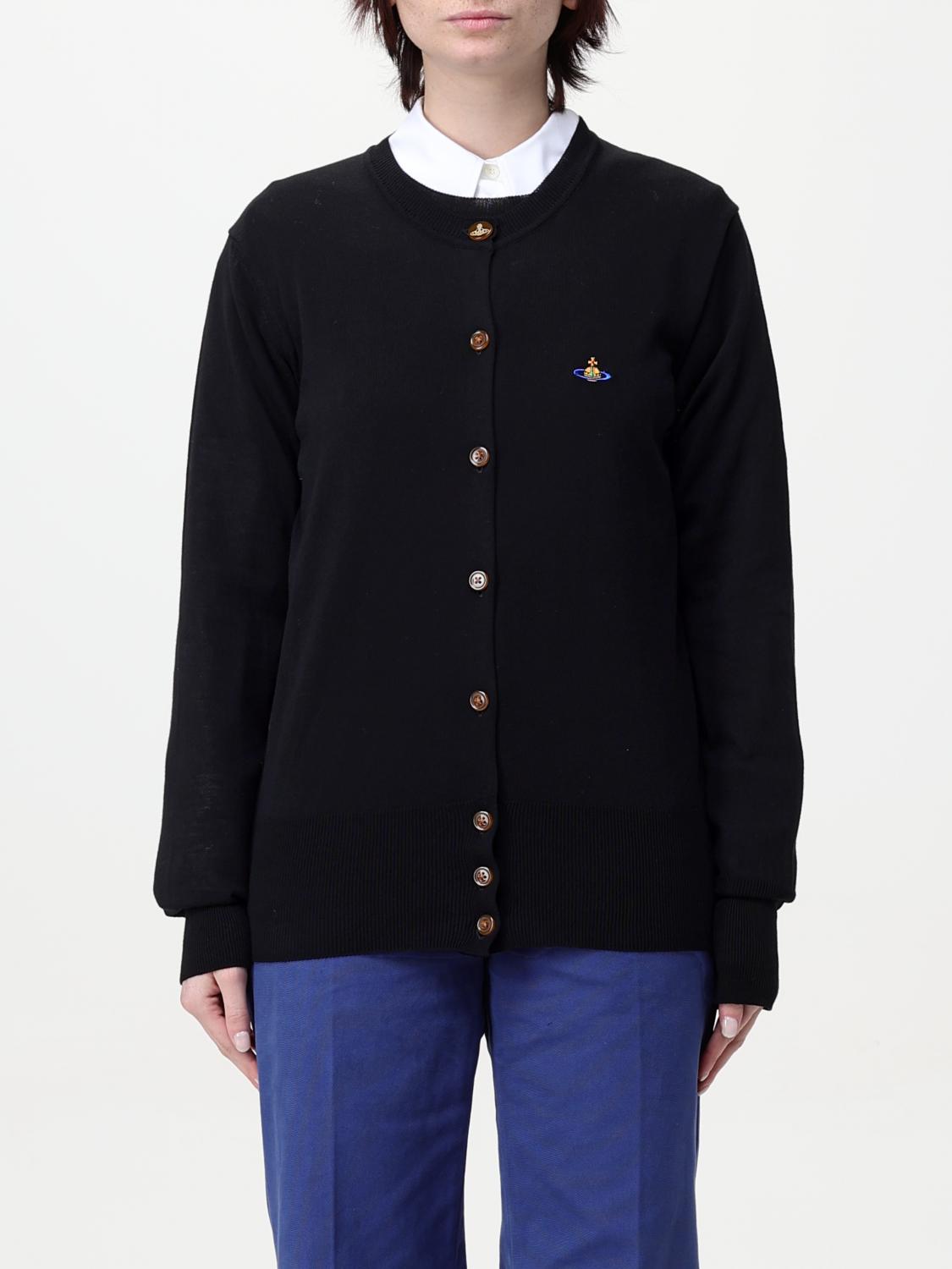 Shop Vivienne Westwood Cardigan Woman Color Black