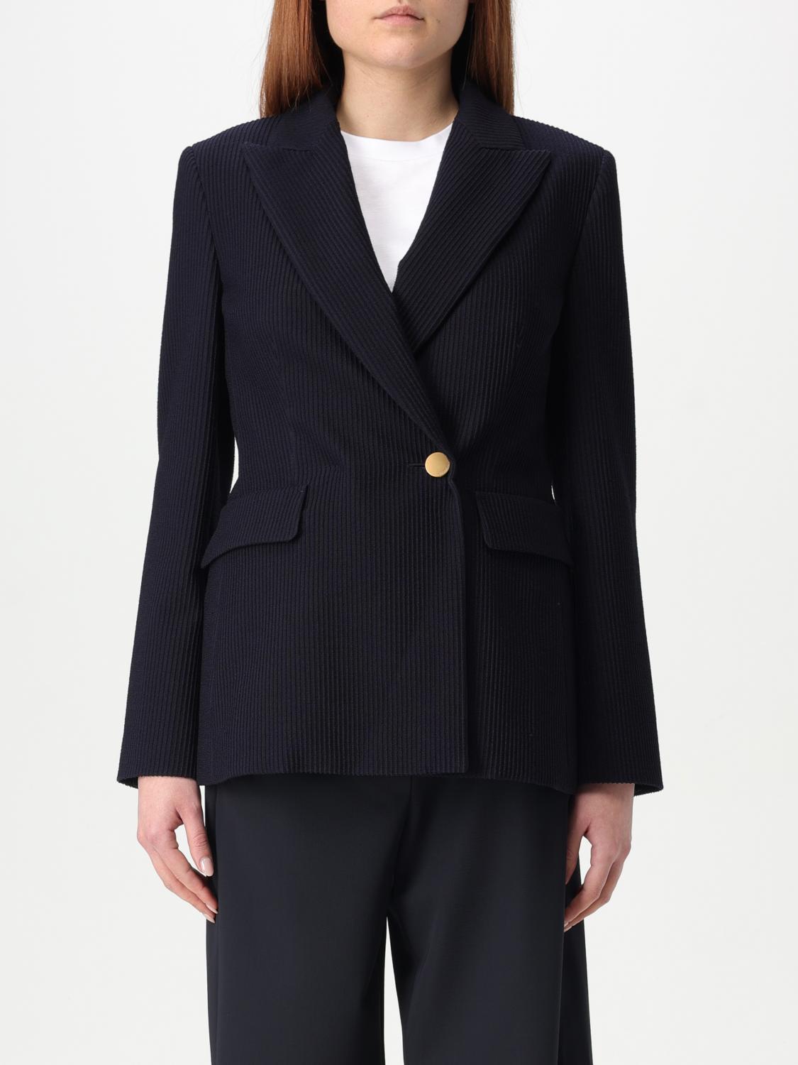 Max Mara Blue Gabardine Pagano Blazer In Blue