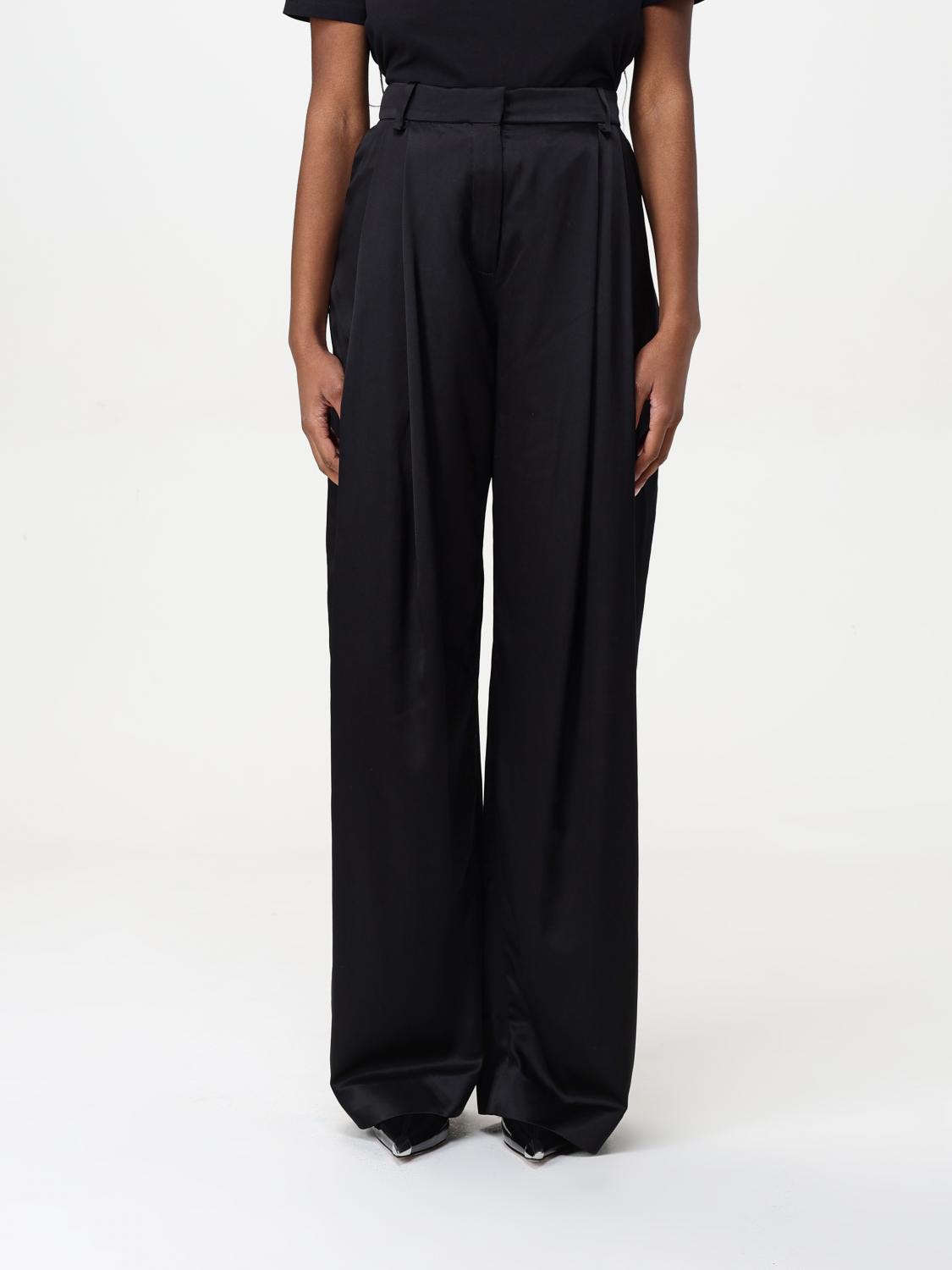 Nina Ricci High Rise Flared Cady Pants In Black