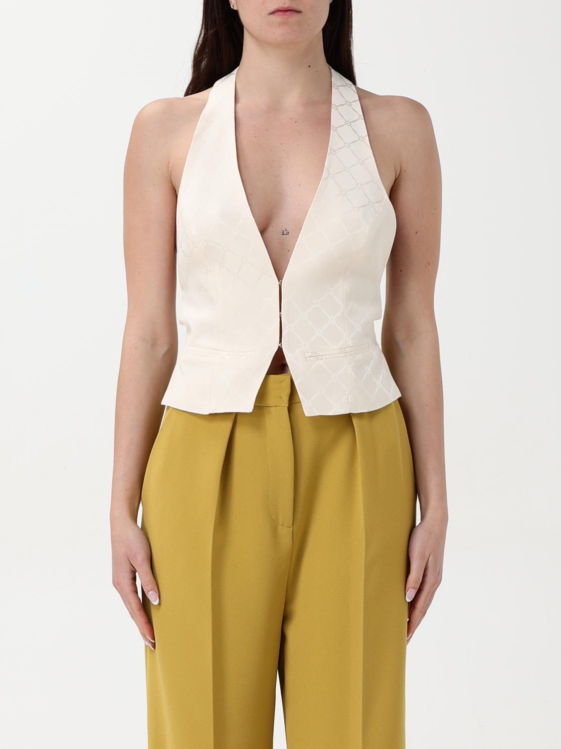 ELISABETTA FRANCHI WAISTCOAT ELISABETTA FRANCHI WOMAN COLOR BUTTER G63153152