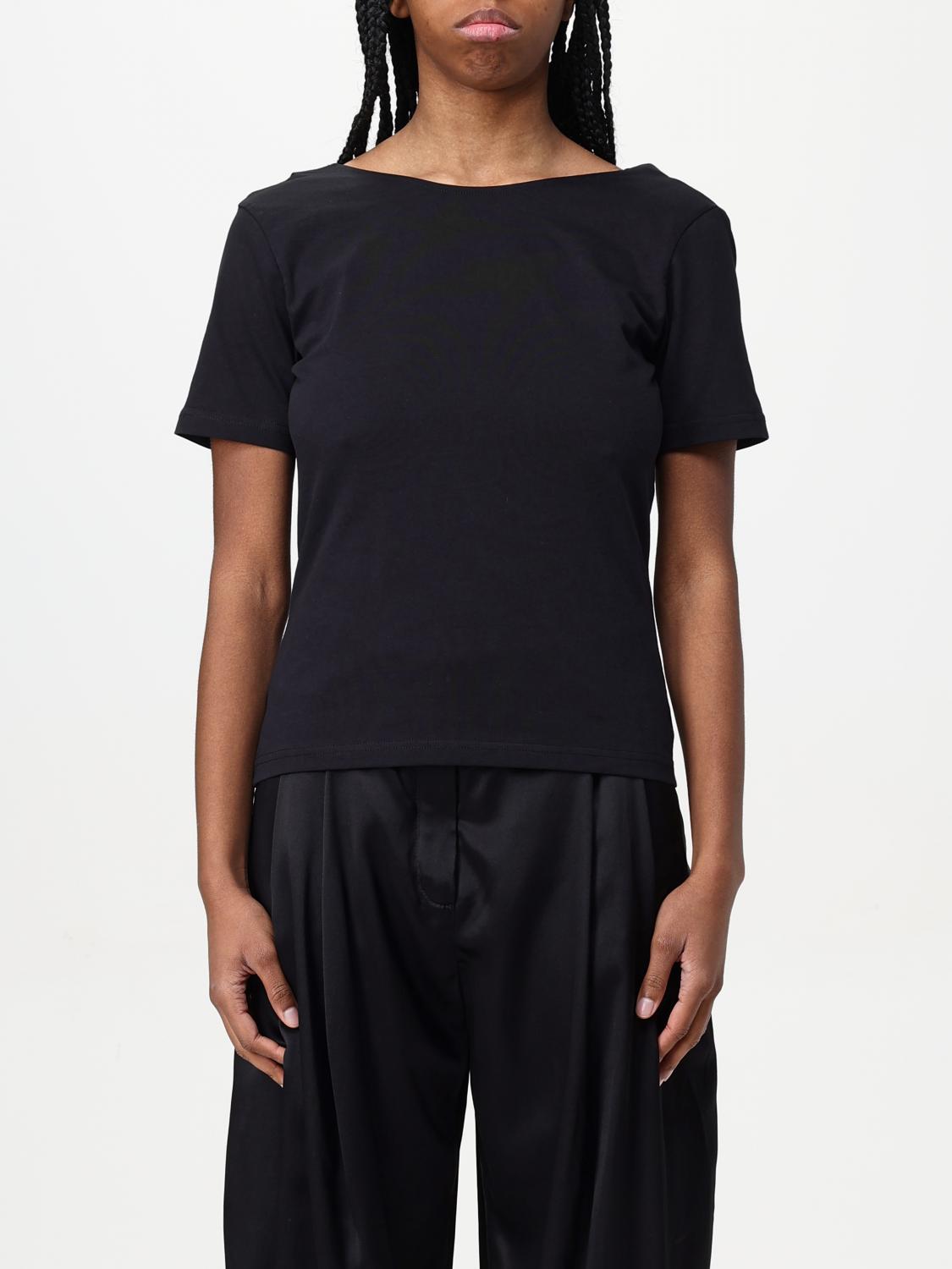 Nina Ricci Slim-fit T-shirt With Draped Open Back In Black