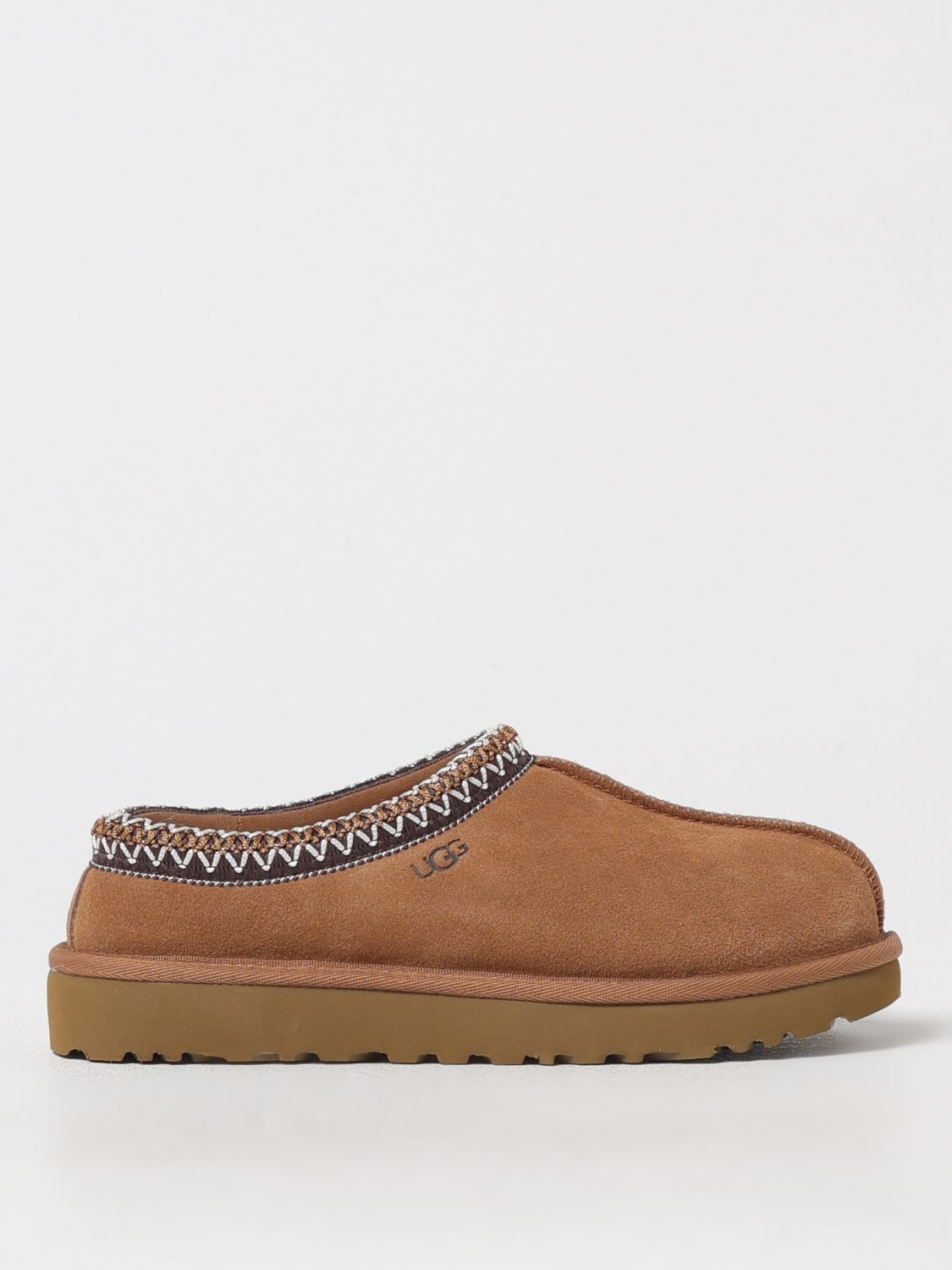 Ugg Tasman Chestnut Eather Slip Ons In Brown
