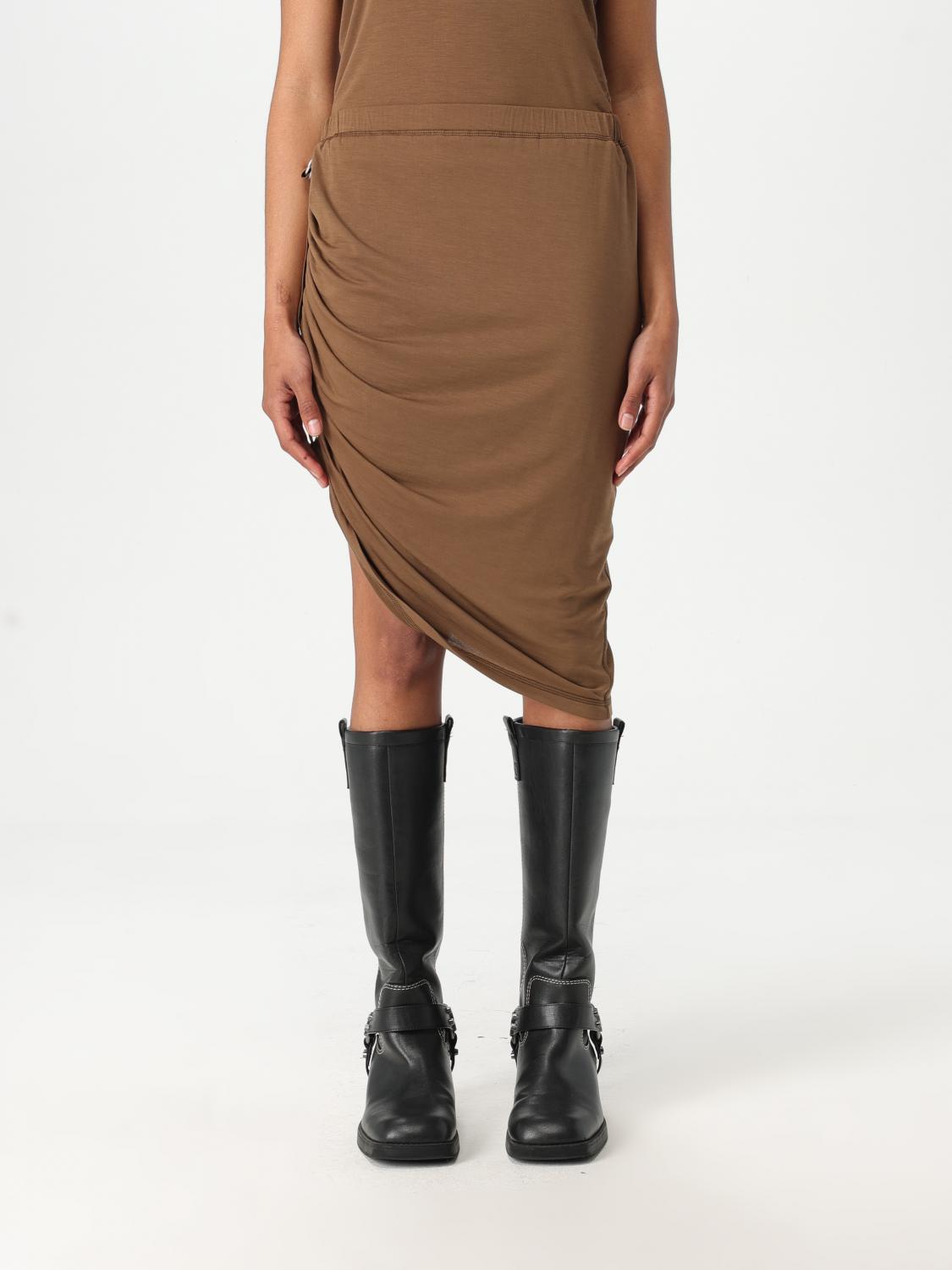 Helmut Lang Skirt Woman Color Cocoa In Cocoa