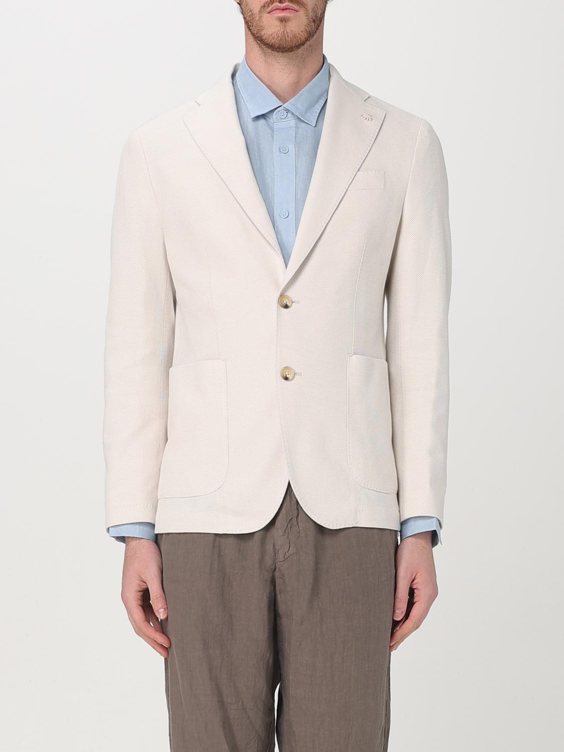 Manuel Ritz Blazer  Men Color Yellow Cream In White