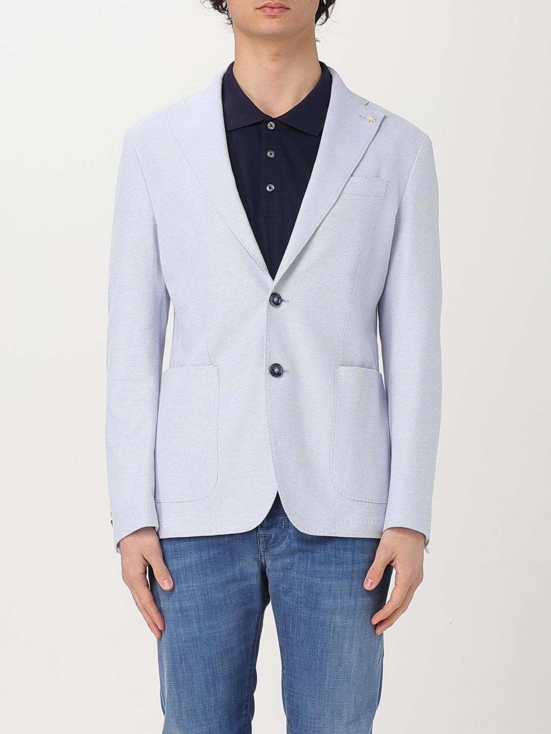 Manuel Ritz Man Blazer Sky Blue Size 36 Cotton In Blue 2