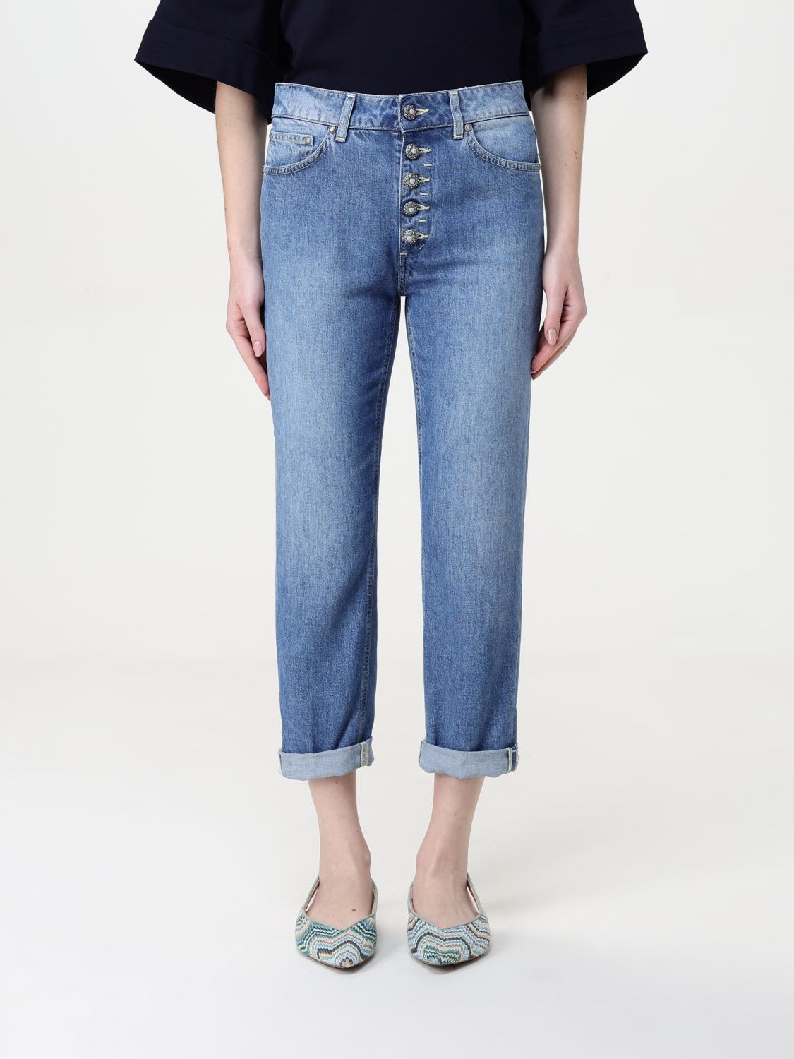 Dondup High-waisted Denim Jeans With Jewel Detailing In Blau