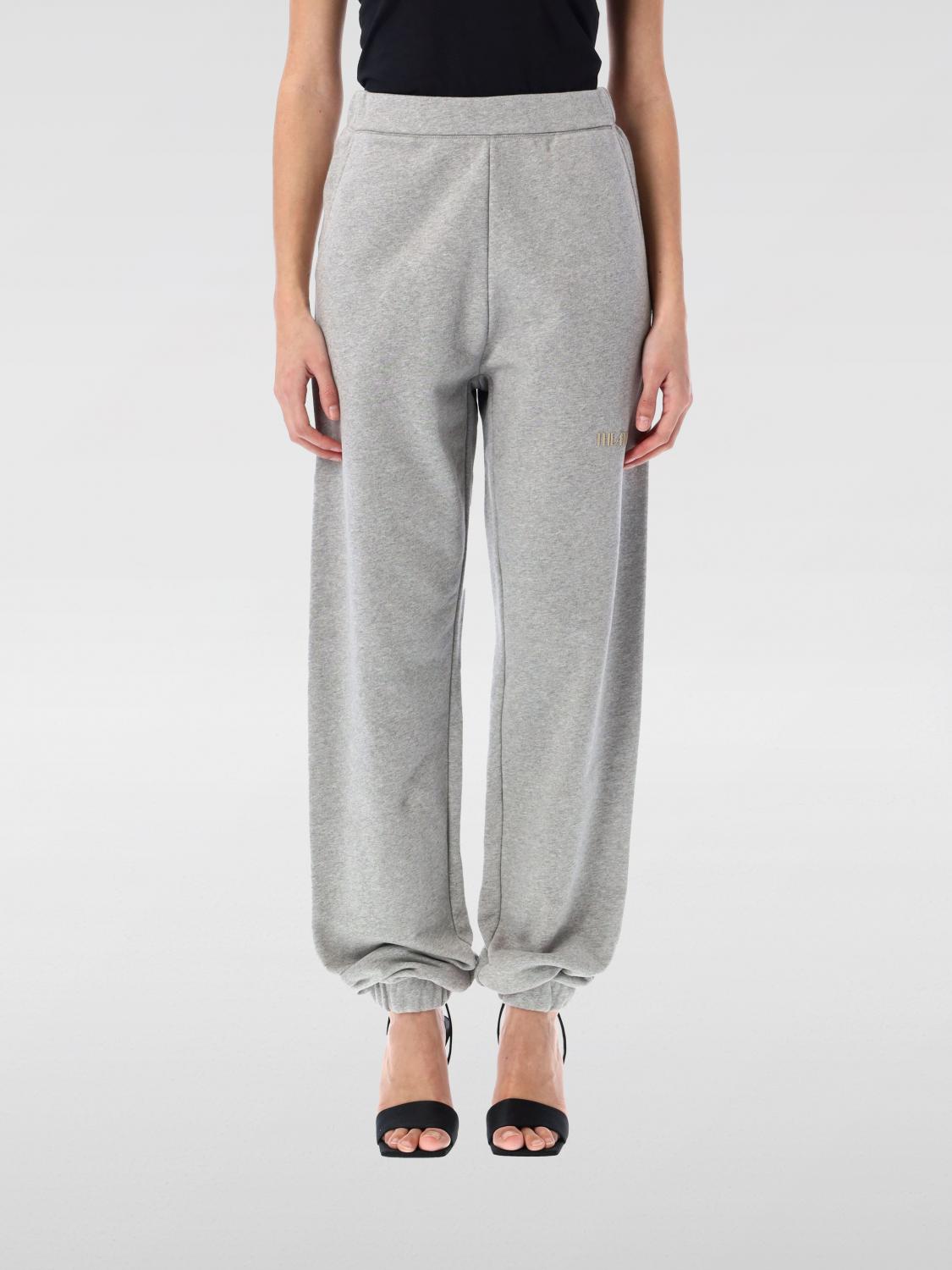 Attico Pants The Woman Color Grey In Grey