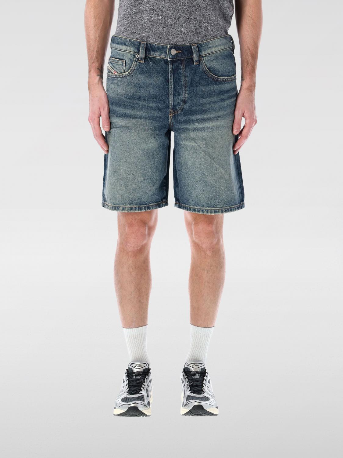 Diesel Denim Shorts Trousers Light Blue In Blue