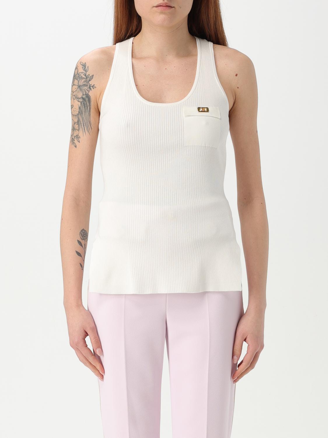Elisabetta Franchi Top Woman Color Ivory In Ivory