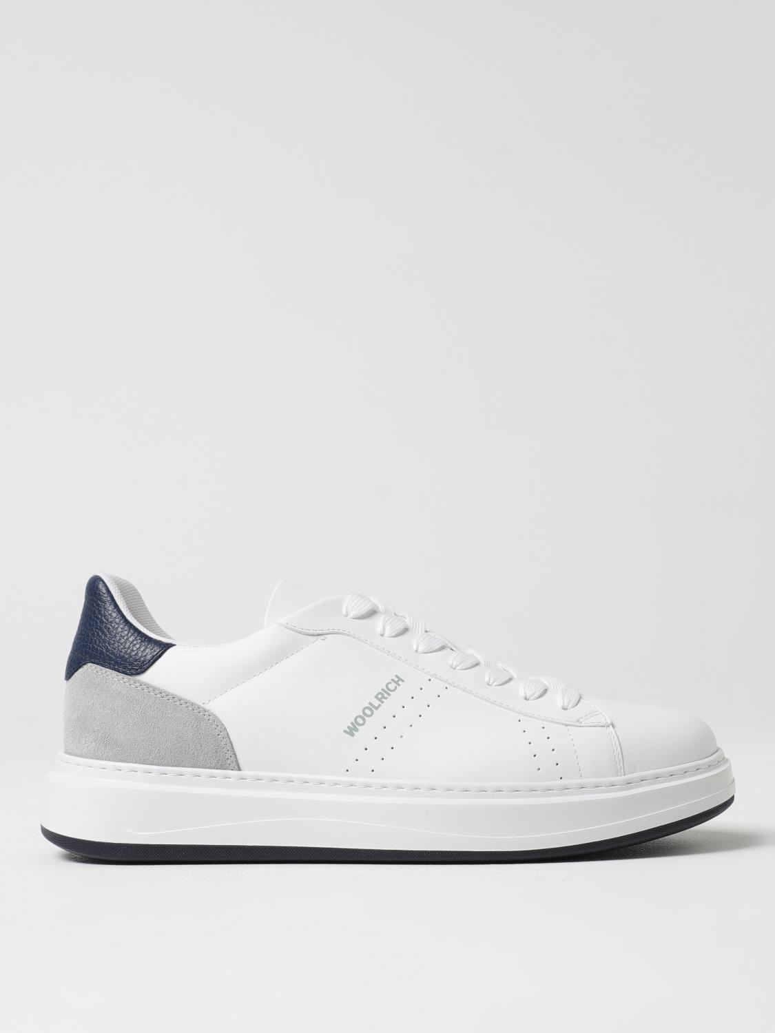 Woolrich Sneaker With Contrast Heel Panel In White