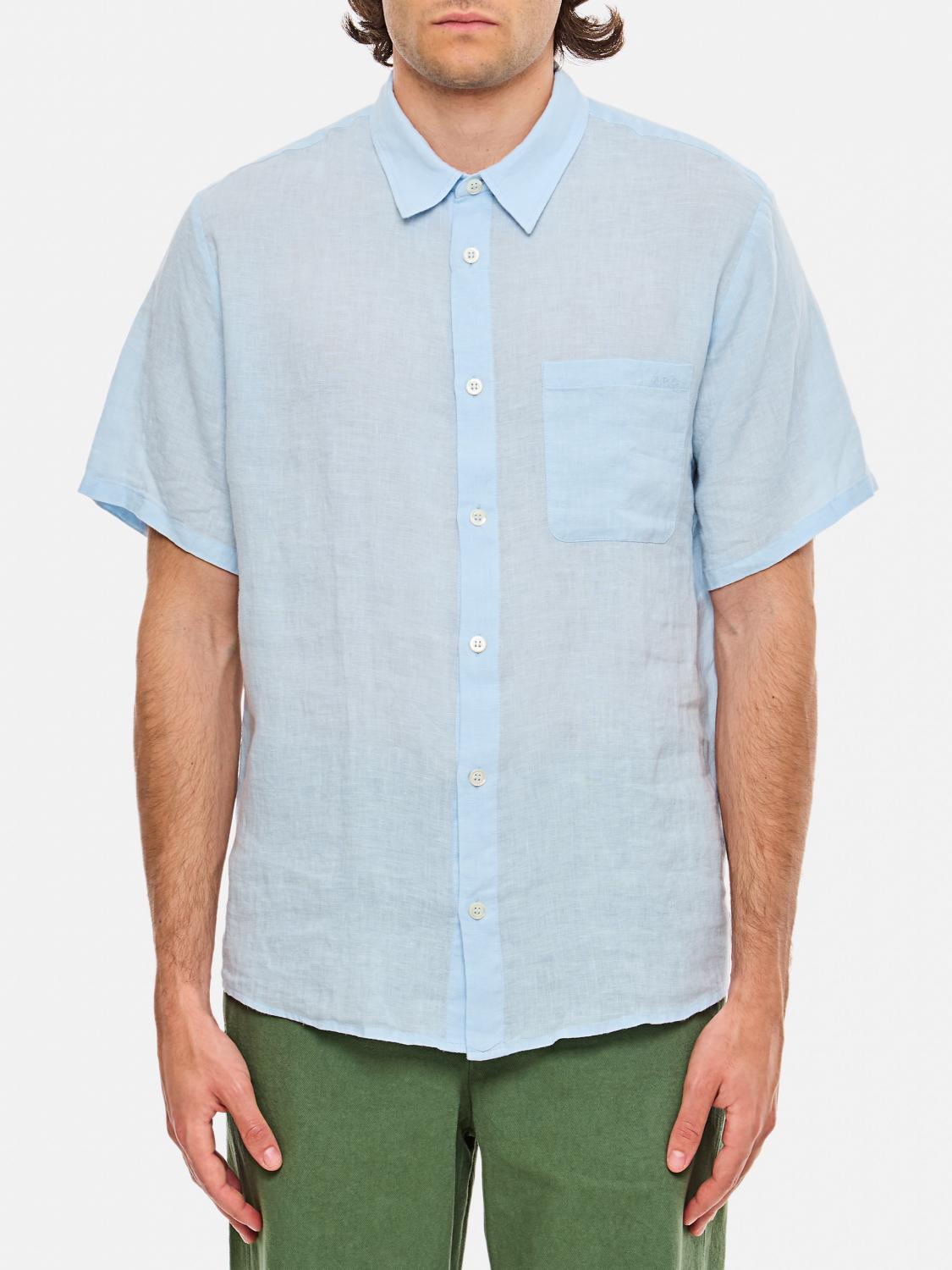 Shirt A. P.C. Men color Gnawed Blue