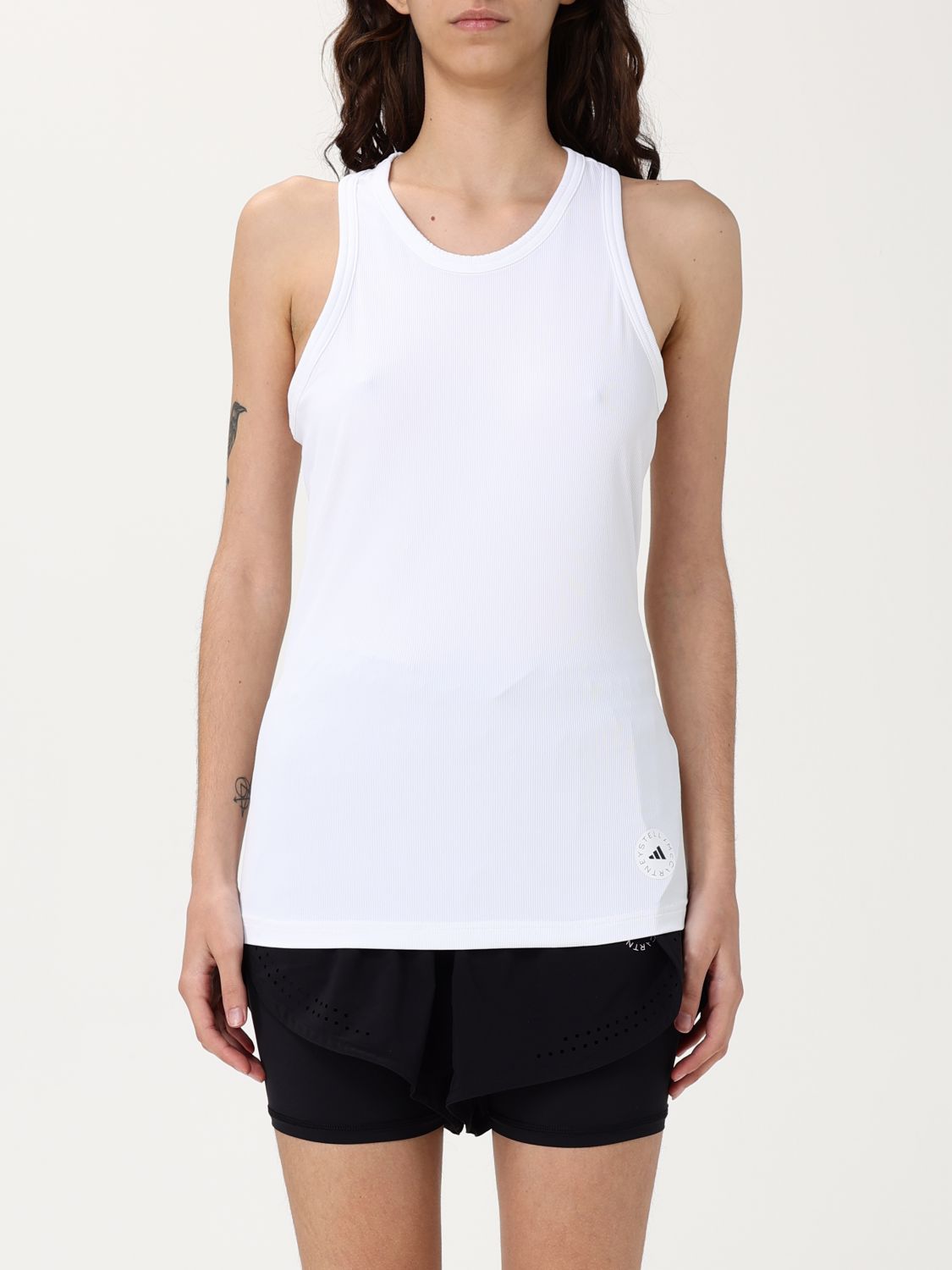 Adidas By Stella Mccartney Adidas By Stella Mc Cartney Logo Sporty Tank Top In ホワイト