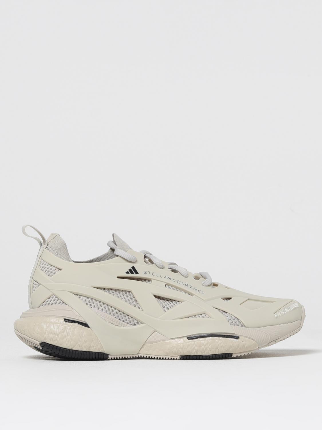Adidas By Stella Mccartney Almond Toe Mesh Panelled Running Sneakers In Grey