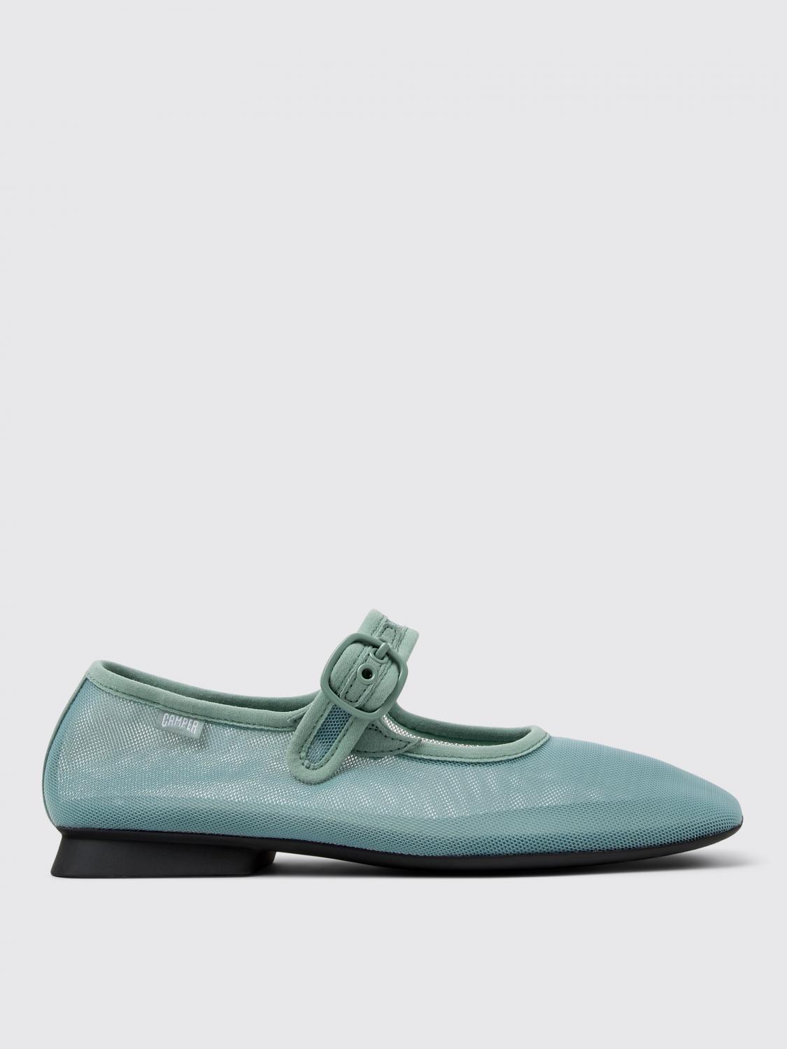 Camper Casi Myra Mesh Ballerina Shoes In Green