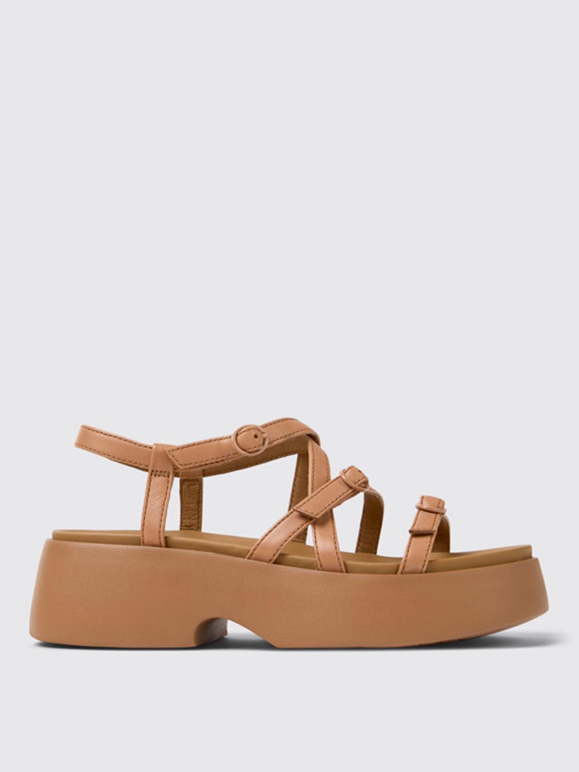 Camper Flache Sandalen  Damen Farbe Nude In Nude