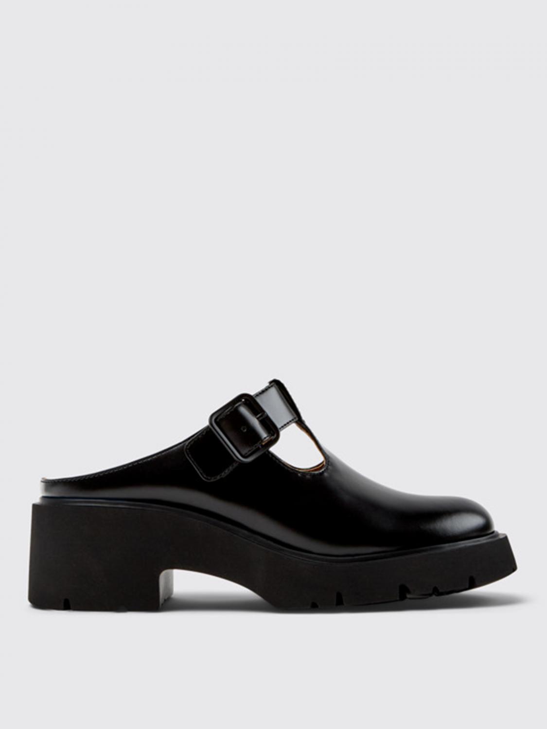Camper Flat Sandals  Woman Color Black In Black