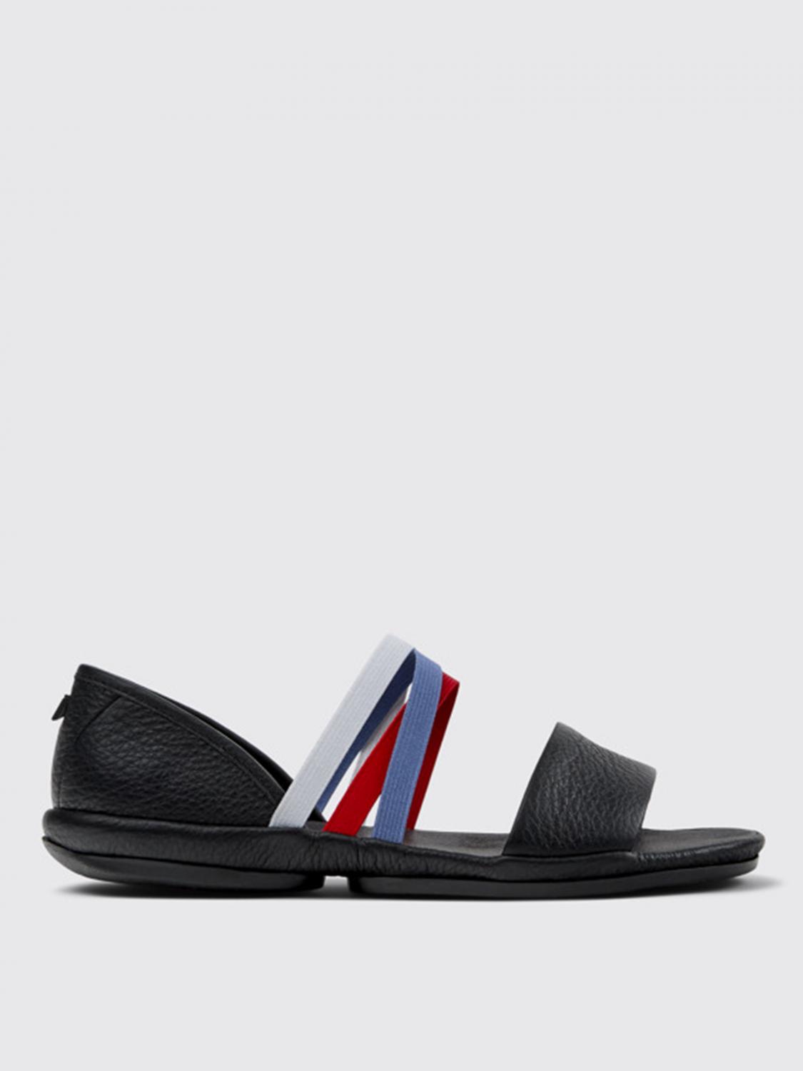 Shop Camper Flat Sandals Woman Color Black In Schwarz