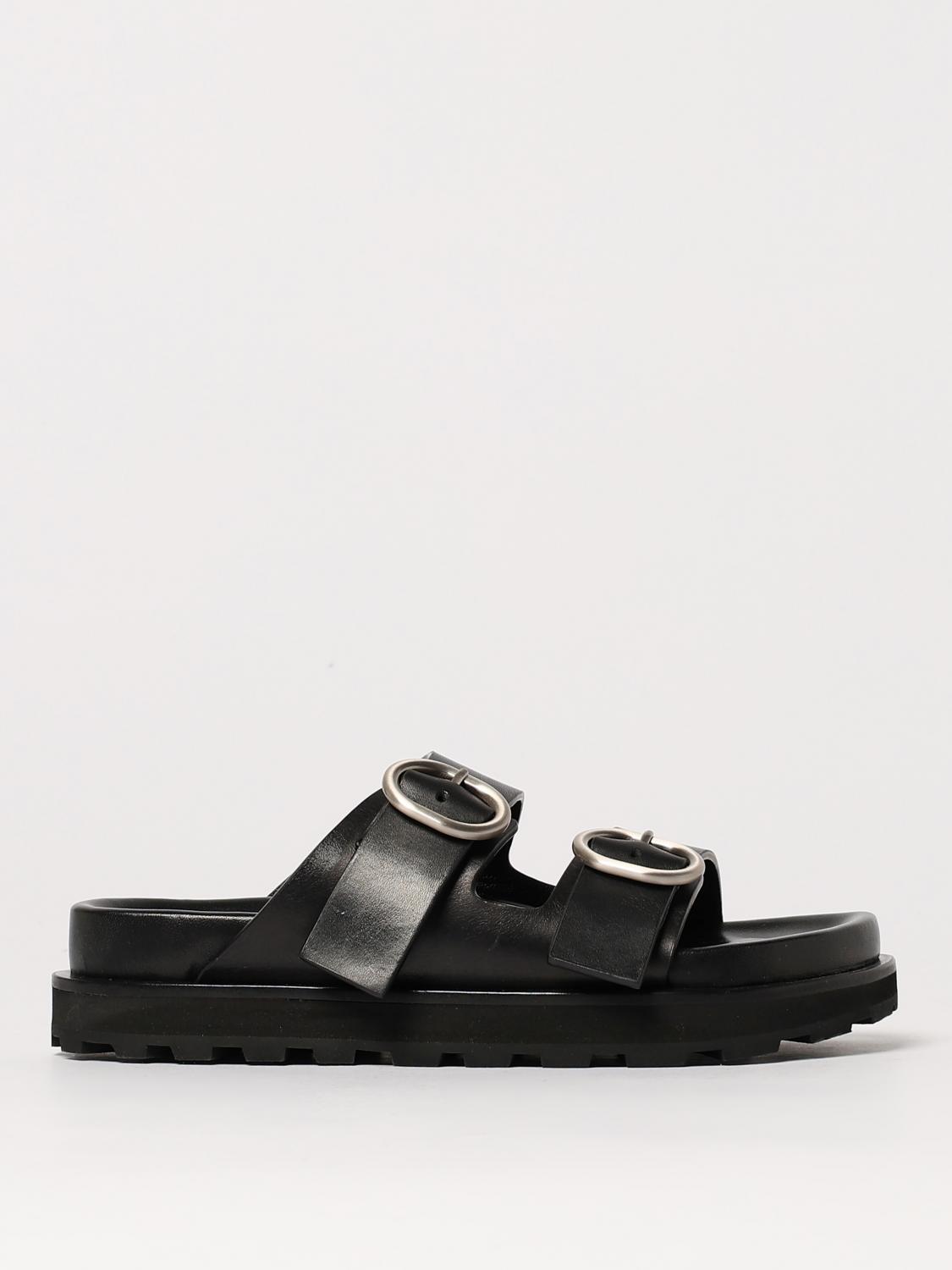 Jil Sander Sandali Con Fibbia In Black