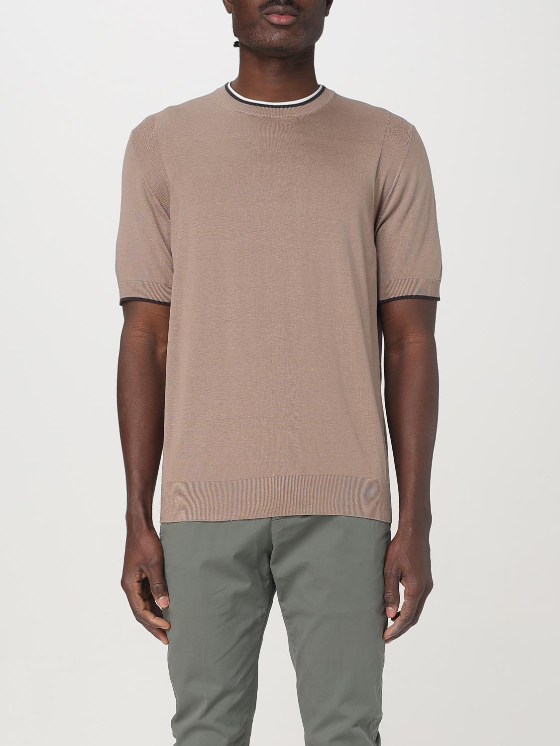 Shop Paolo Pecora T-shirt Men Color Mud