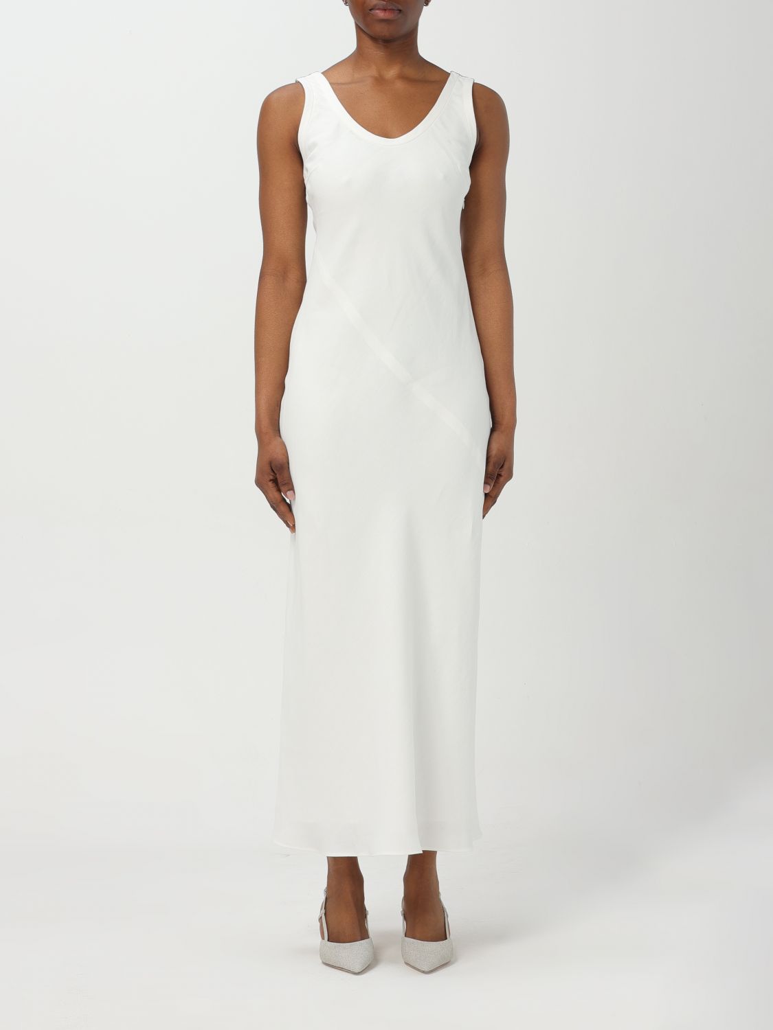 Brunello Cucinelli Dress Woman Color White In White