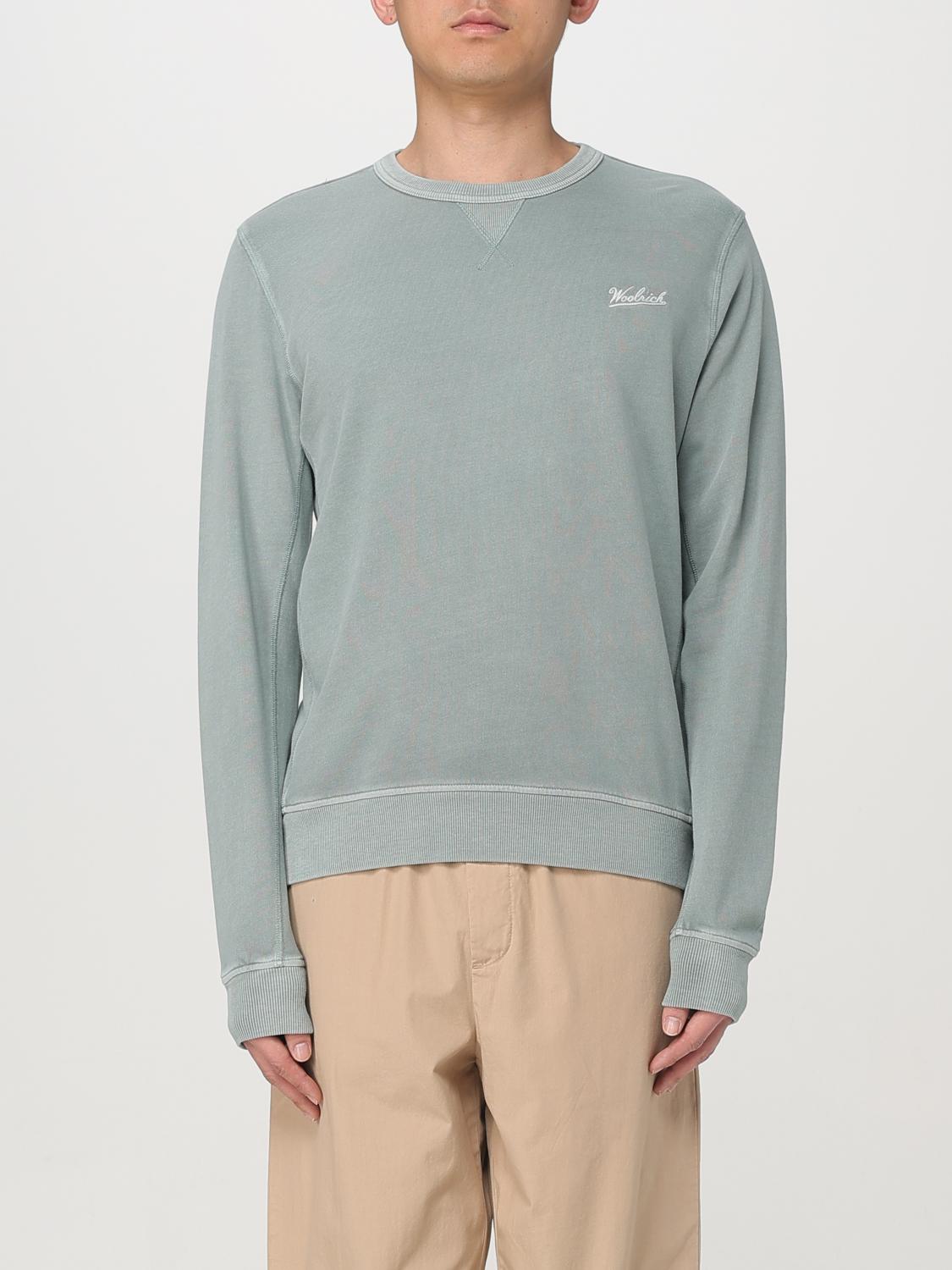 Woolrich Logo-embroidered Sweatshirt In Green