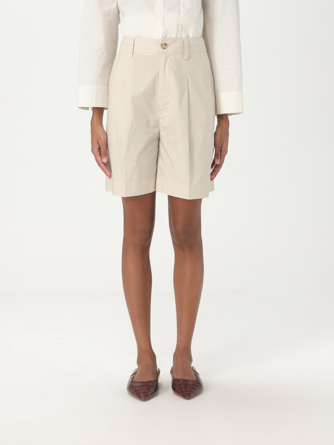 Woolrich Pleated Button Shorts In White