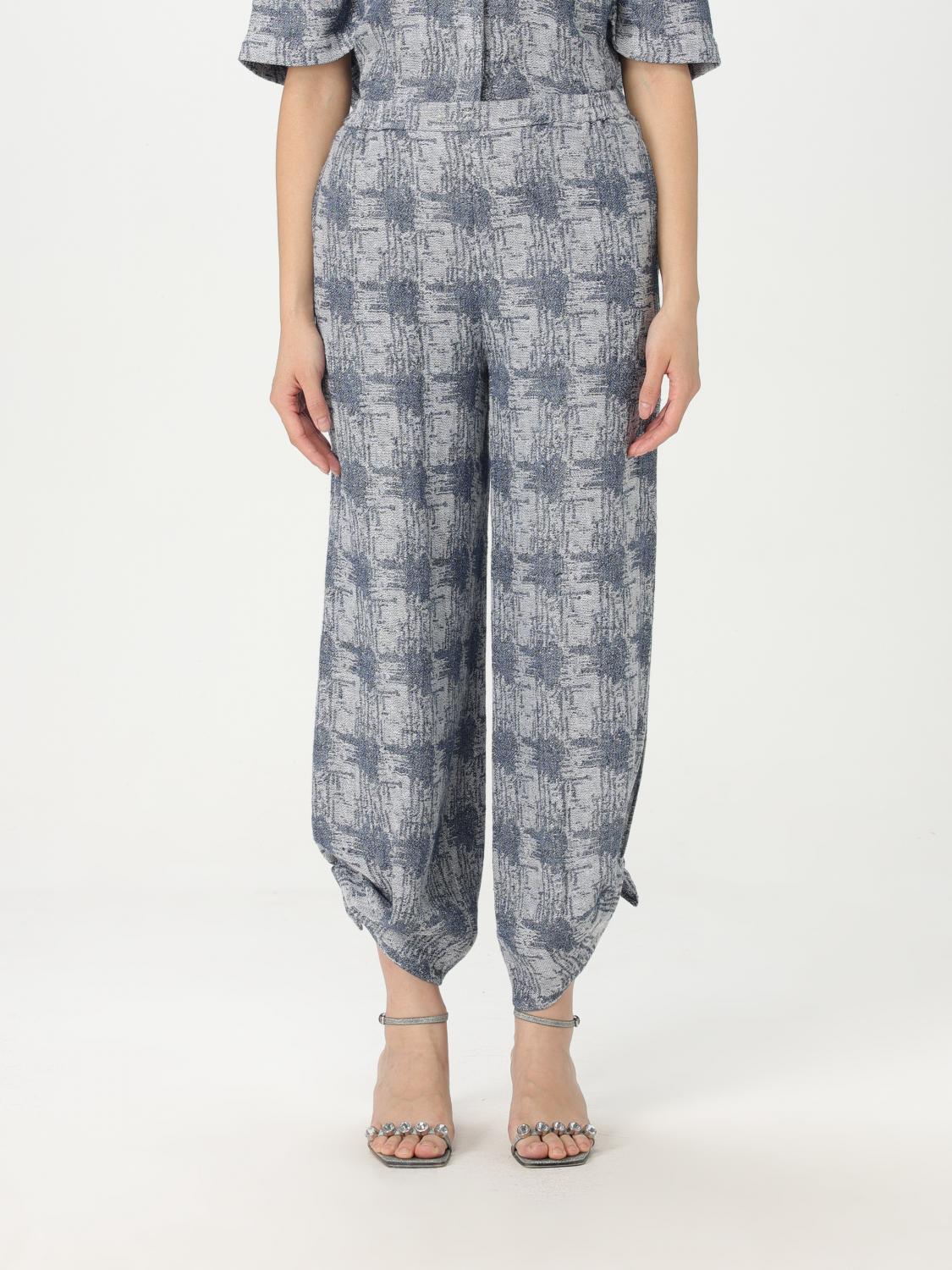 Shop Emporio Armani Pants Woman Color White In Weiss