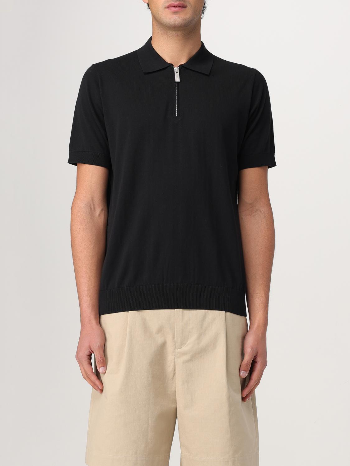 Shop Paolo Pecora Polo Shirt Men Color Black