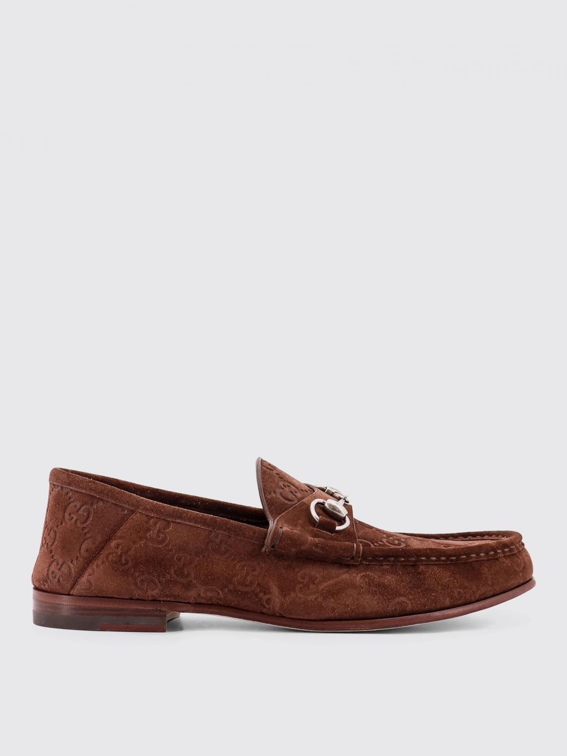 GUCCI Mocassino Horsebit 1953 in camoscio con monogram goffrato