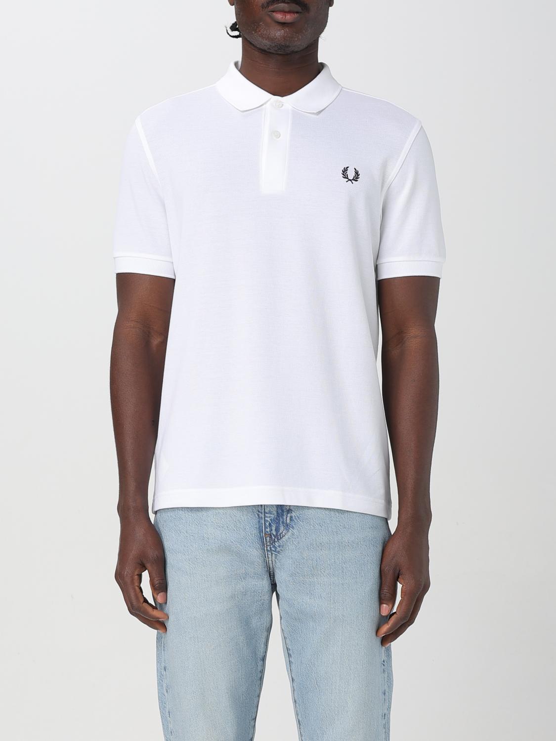 Fred Perry Mens Plain Signature Polo Shirt Nos In Weiss
