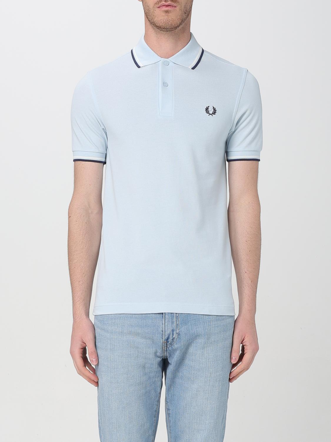 Fred Perry The Twin Tipped Polo Shirt In Hellblau