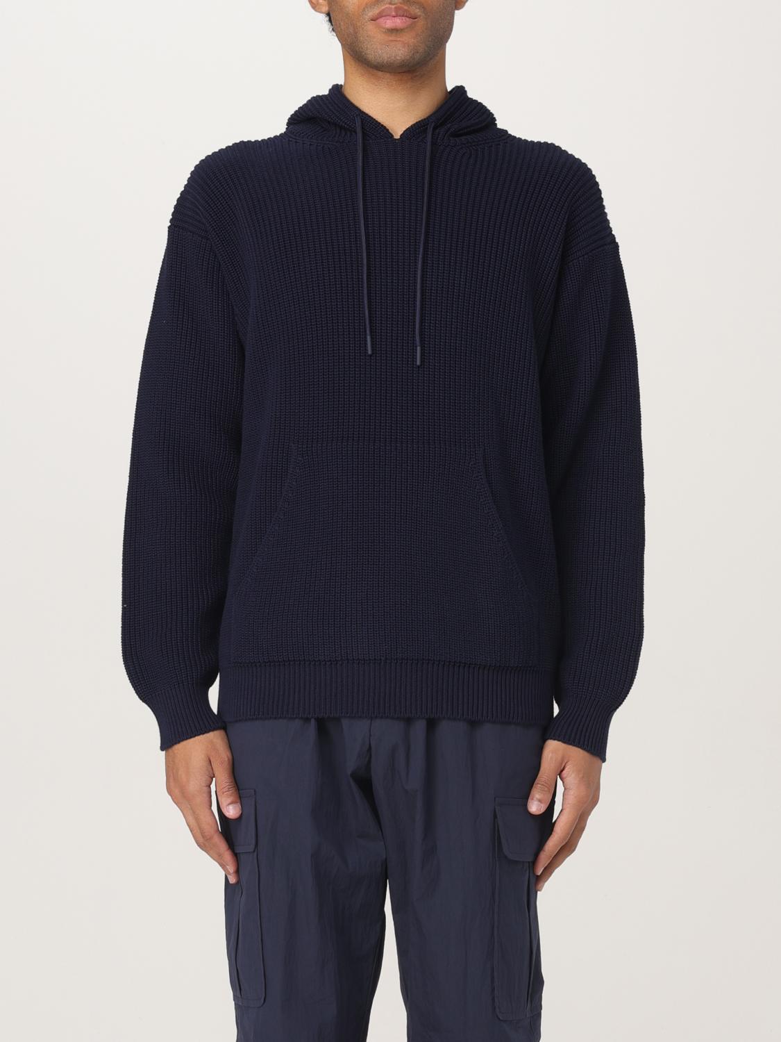 Add Dark Blue Cotton Sweatshirt In Blau