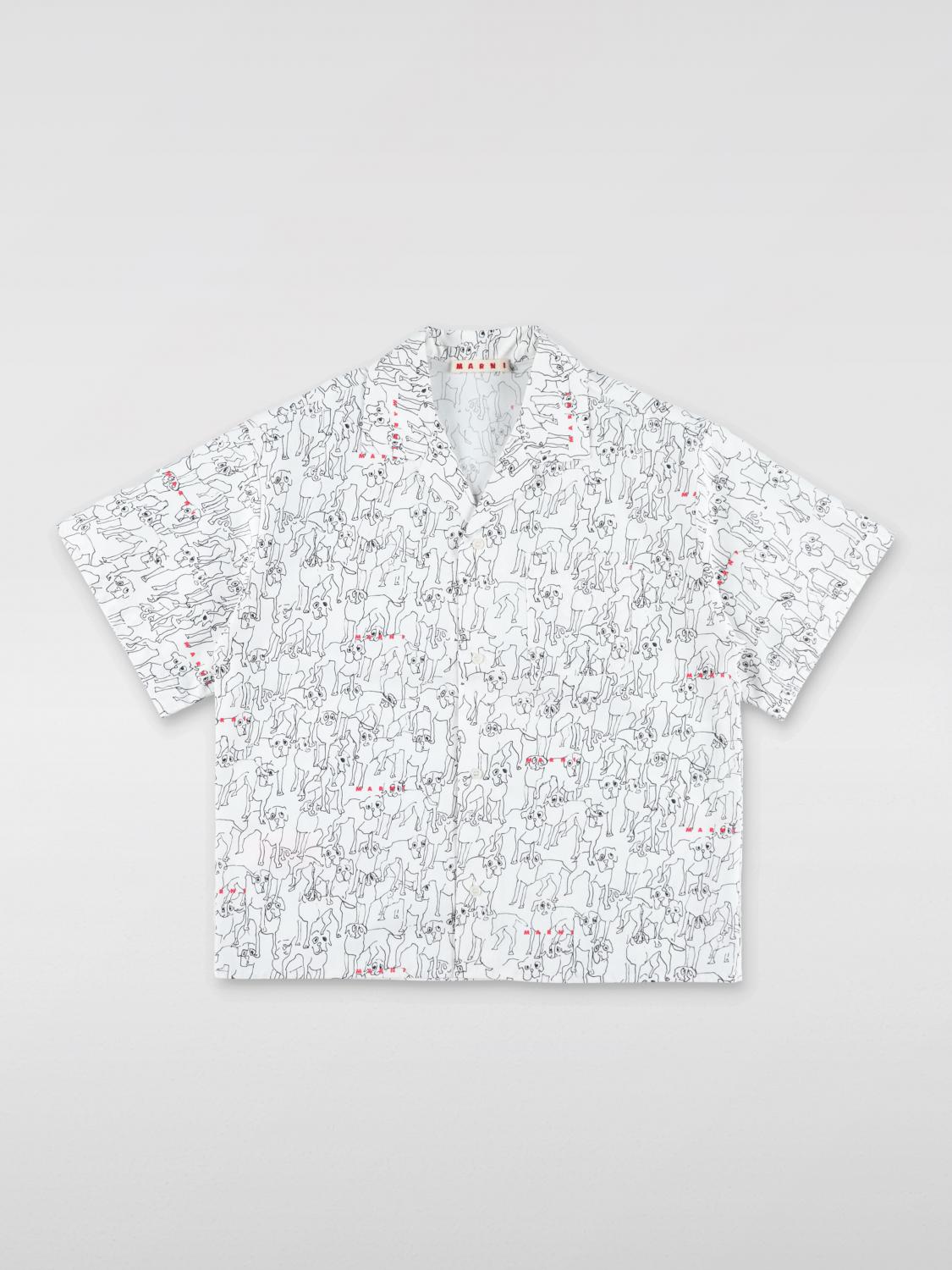 Marni Hemd Mit Print In Weiss