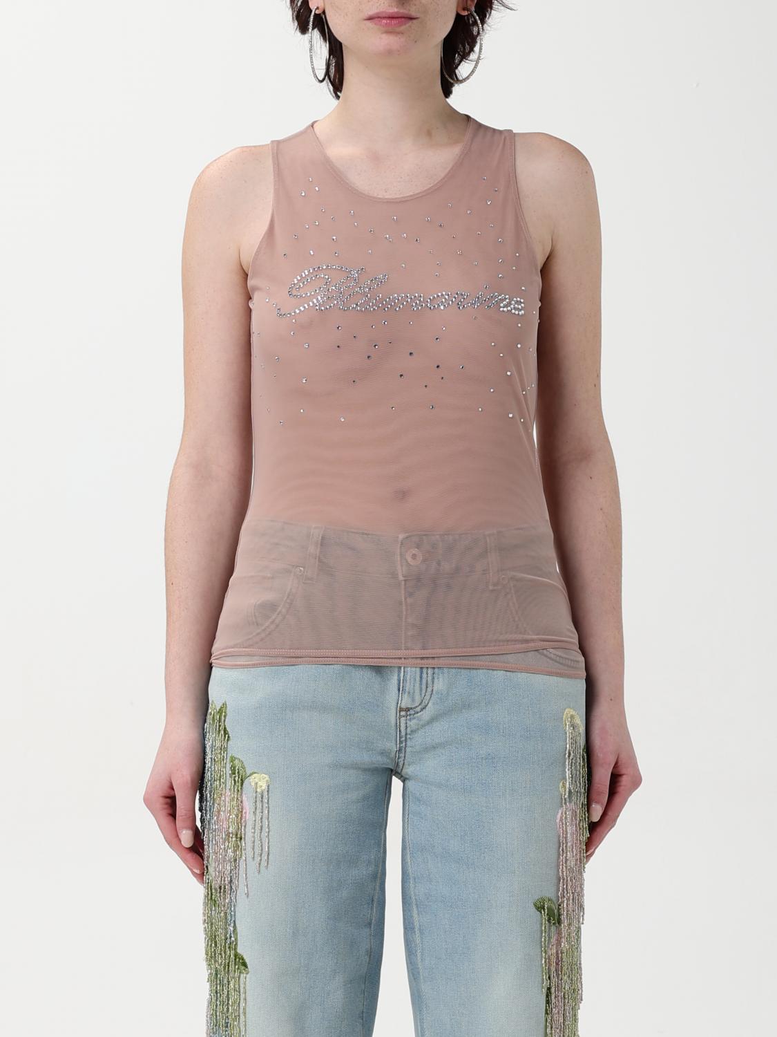 Blumarine Sleeveless Vest In Pink