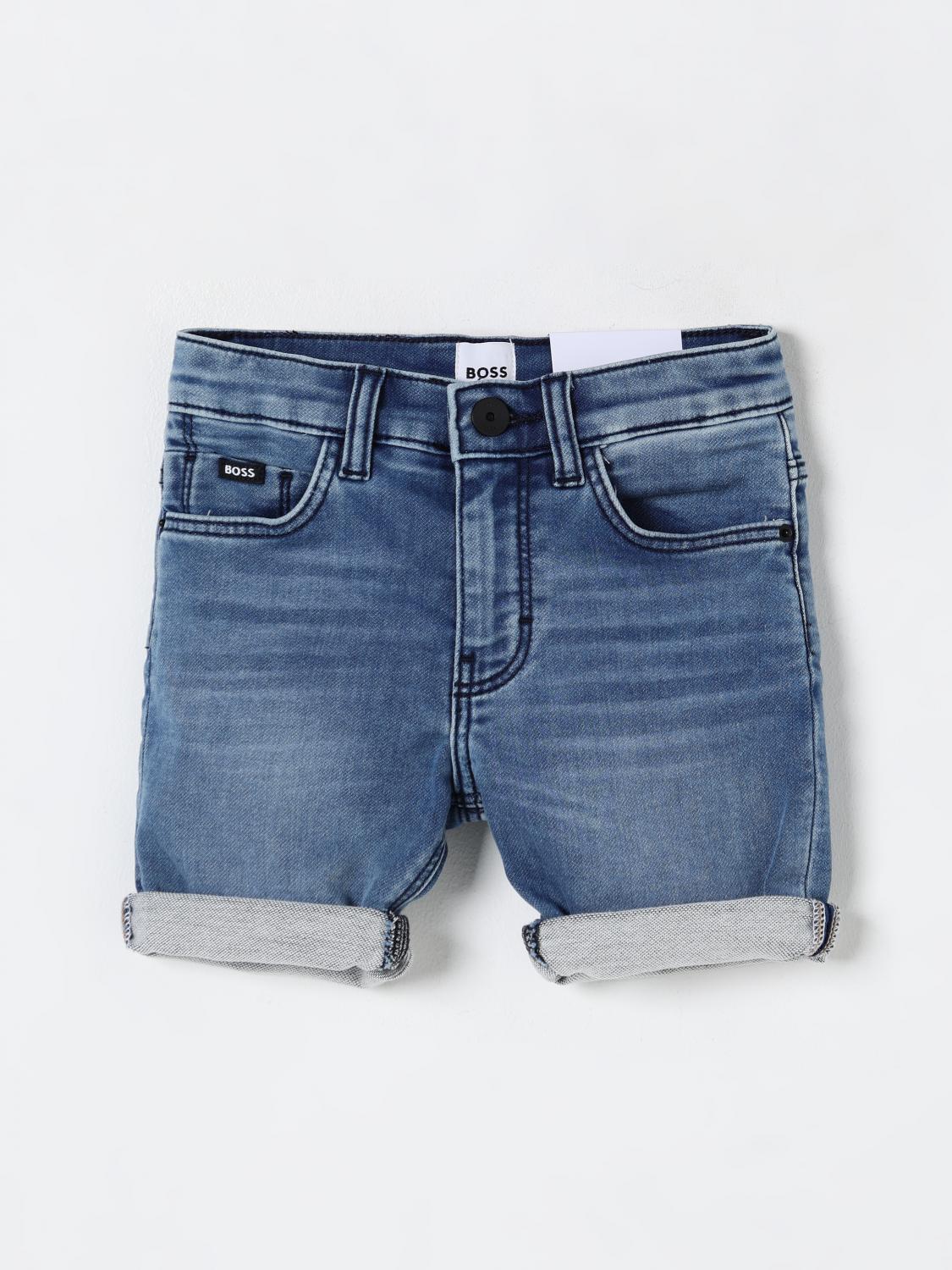 Hugo Boss Shorts Boss Kids Color Grey In Grey