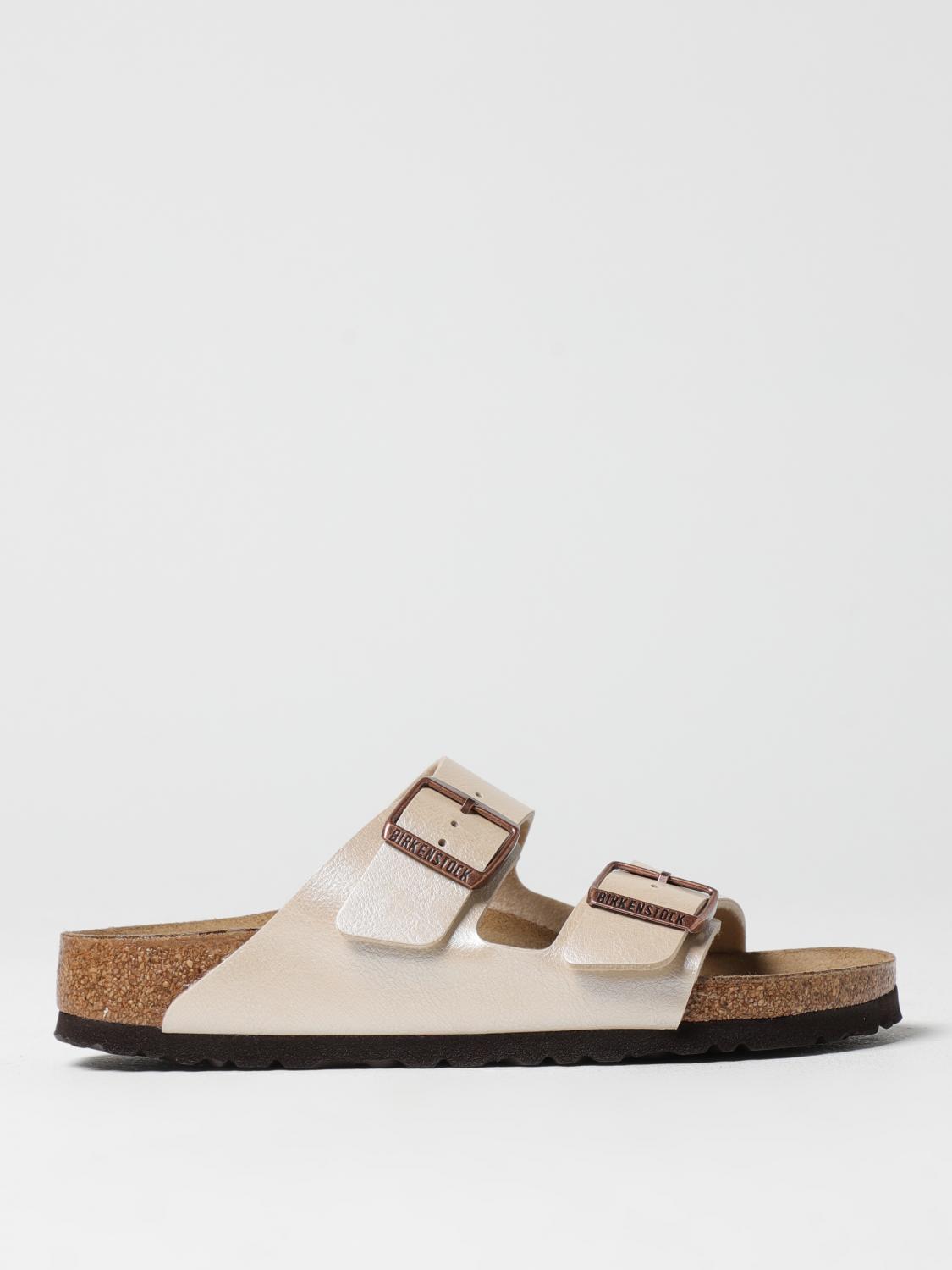 Birkenstock Flat Sandals Woman Color Pearl In Pearl
