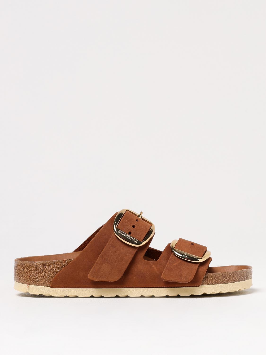 Birkenstock Flat Sandals  Woman Color Brown In Brown