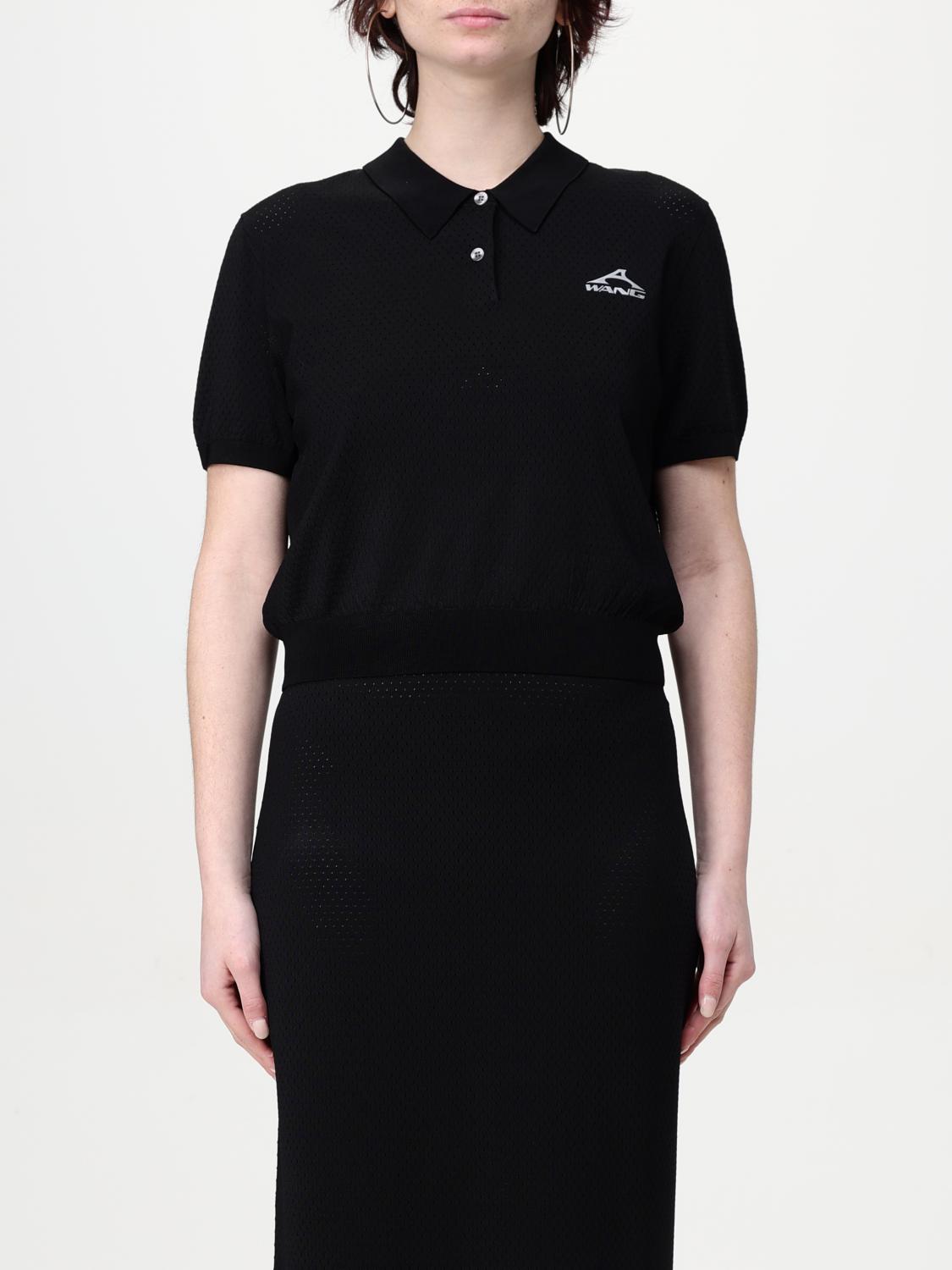 Alexander Wang Black Short Sleeves Polo In Black