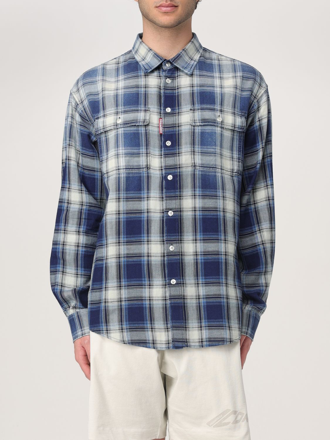 Shop Dsquared2 Shirt Men Color Blue In Blau