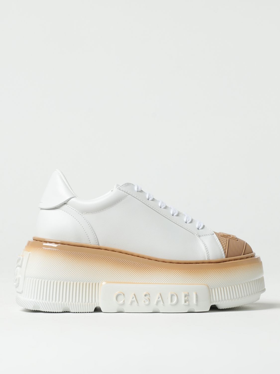 Casadei Nexus Toe Cap Sneakers In White