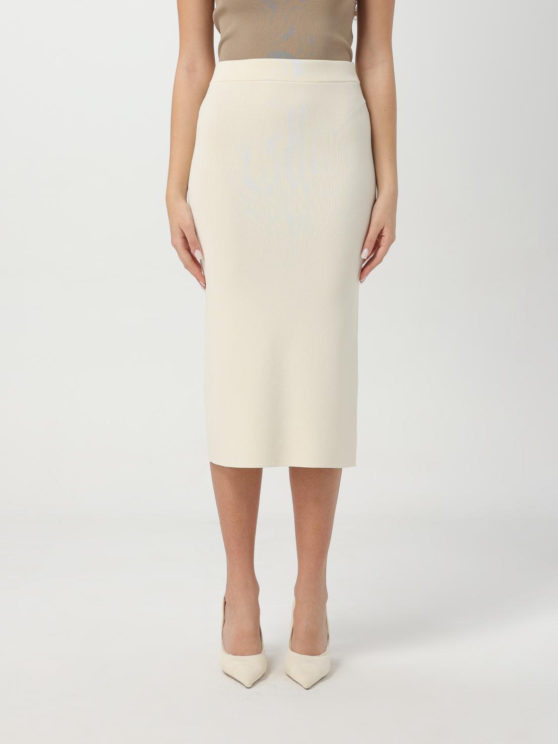 Max Mara Losanna Midi Skirt In Weiss