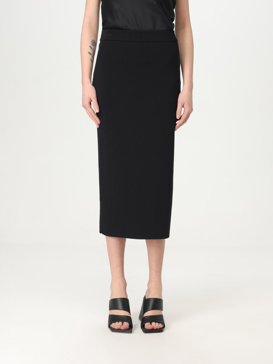 Max Mara Studio Timoteo - Sablé Pleated Georgette Skirt In Black