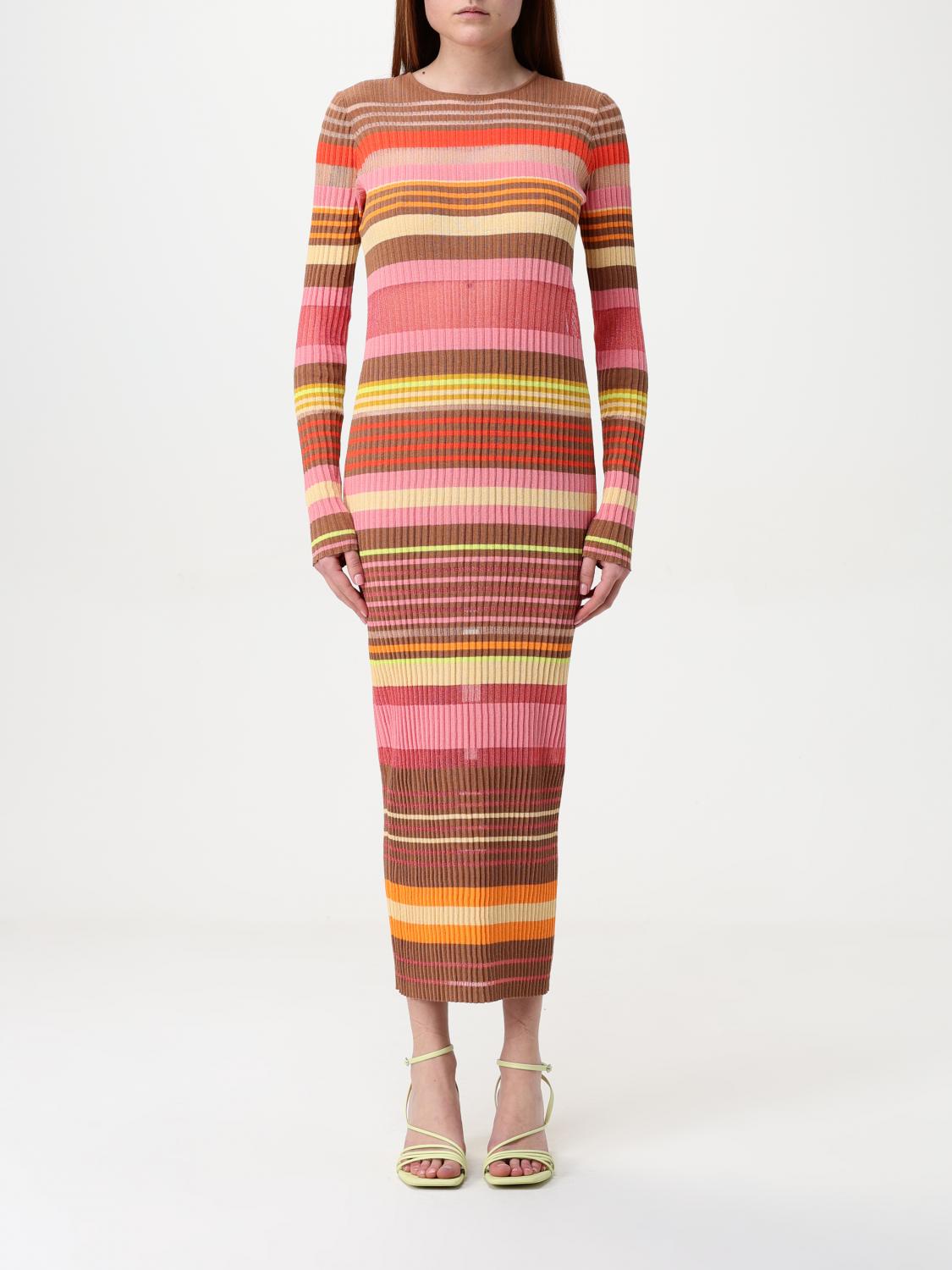 Shop Pinko Dress Woman Color Multicolor In Bunt