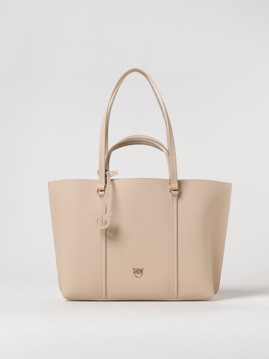 Pinko Tote Bags Woman Color Beige In Beige