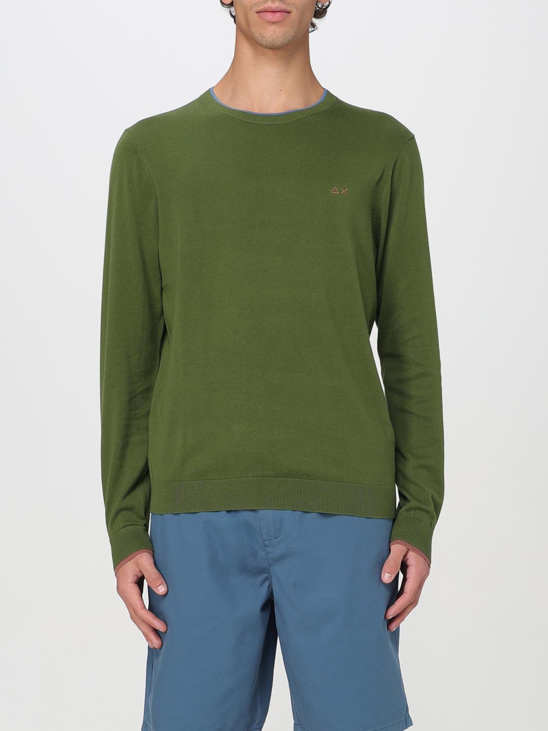 Sun 68 Cotton Sweater In Green